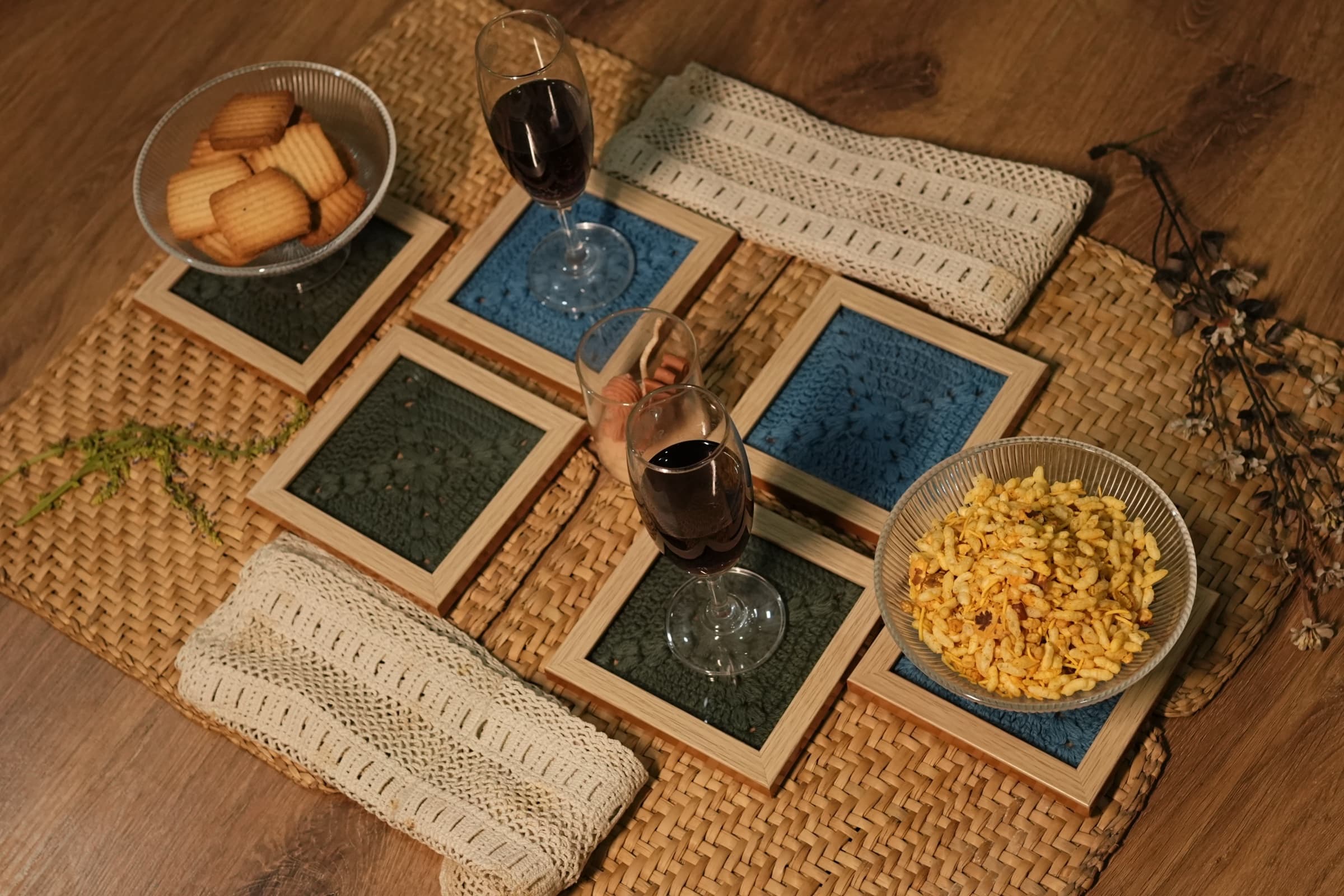 Crochet Tea Coasters — Set of 6 detail